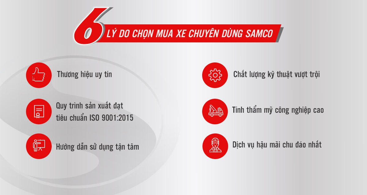 6 Lý do chọn mua xe chuyên dùng Samco