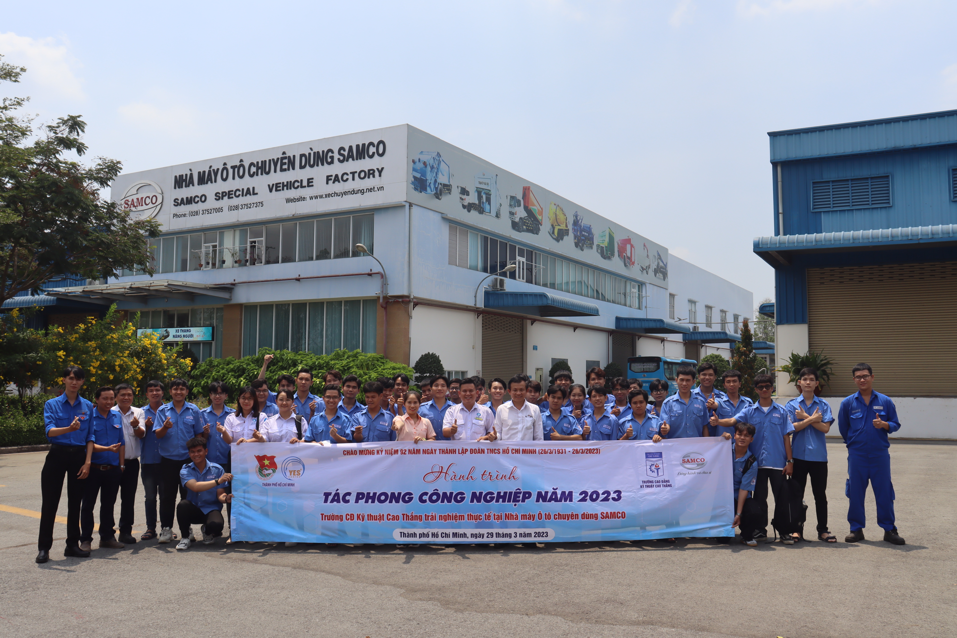 XÍ NGHIỆP CƠ KHÍ Ô TÔ CHUYÊN DÙNG AN LẠC ĐÓN TIẾP ĐOÀN SINH VIÊN TRƯỜNG CAO ĐẲNG KỸ THUẬT CAO THẮNG THAM QUAN NHÀ MÁY Ô TÔ CHUYÊN DÙNG SAMCO