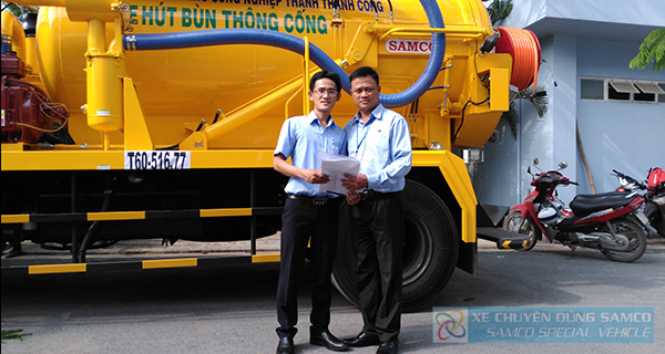 SAMCO bàn giao 01 Xe hút bùn thông cống cho Công ty CP Khu Công nghiệp Thành Thành Công